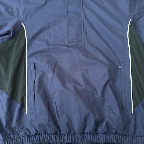 DryJoys Footjoy Jacket Men's Blue Windbreaker 1/4 Zip Short Sleeve Golf Size L - Picture 3 of 7